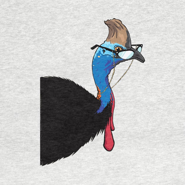 Cassowary with Glasses by MarcusEF